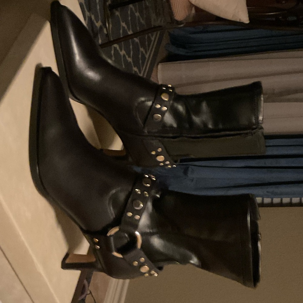 Dolce Vita Black Studded Heeled Boots